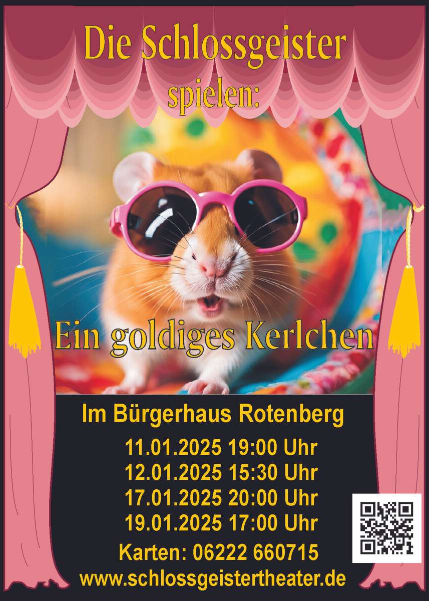 Plakat der Schlossgeister Raotenberg zu "Ein goldiges Kerlchen"